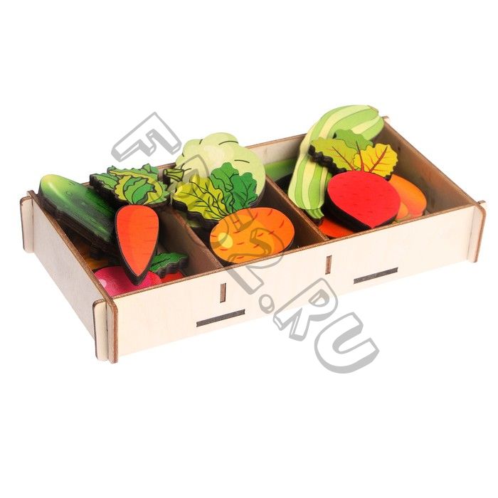 Набор «Овощи на магнитах» в коробке, 16 деталей