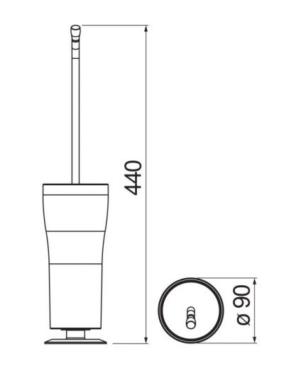 Керамический туалетный ёршик Nobili NEOCLASSIC ACCP41 схема 3