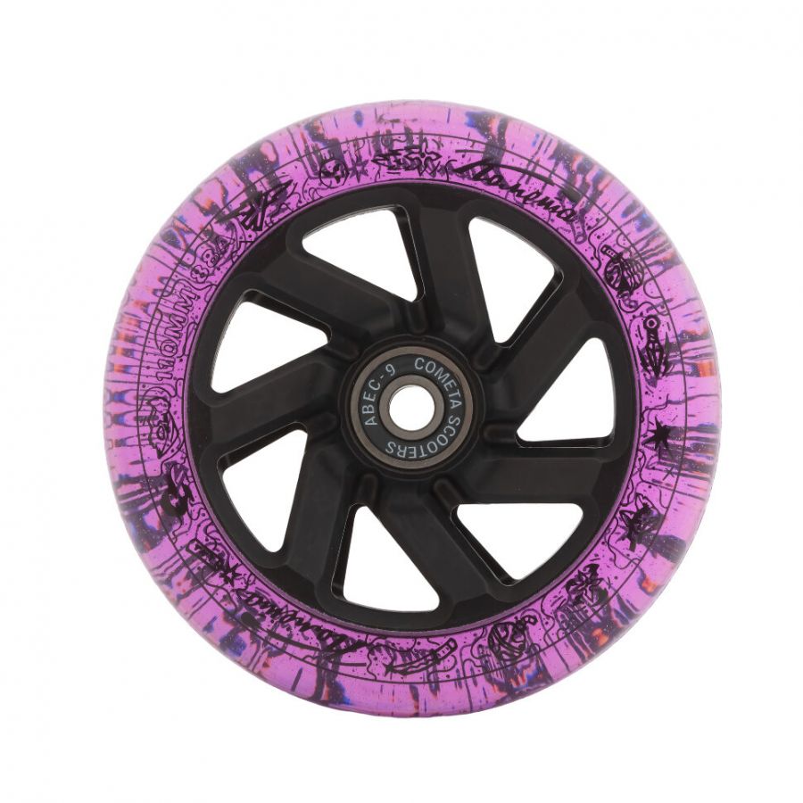 Колесо для трюкового самоката Вортекс Фиолетовый с блёстками фирма Комета WV-06BLK