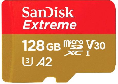 Карта памяти MicroSD 128Гб SanDisk Extreme (SDSQXAA-128G-GN6MN)