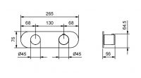 Термостатический смеситель для душа Fantini AA/27 Y331B встраиваемый схема 3