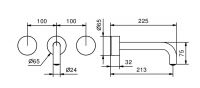 Вентильный смеситель для раковины Fantini AF/21 A813B схема 8