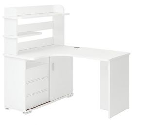 Компьютерный стол СР-145 (корпус белый жемчуг, фасад белый жемчуг, столешница белый жемчуг)