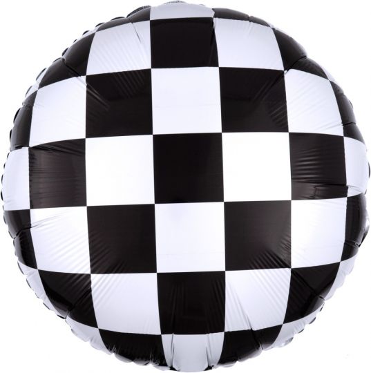 Шахматная доска круглый шар фольгированный с гелием