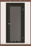 Межкомнатная дверь ТУРИН 501.2 ЭКО-шпон Венге, стекло - Бронза матовое