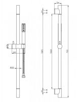 Душевой комплект без смесителя BelBagno UNO-SAL схема 15
