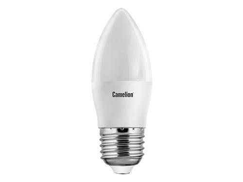 Светодиодная лампа Camelion Свеча E27 8W(750lm 220°) 4500K 4K матов. 106x37 пластик LED8-C35/845/E27