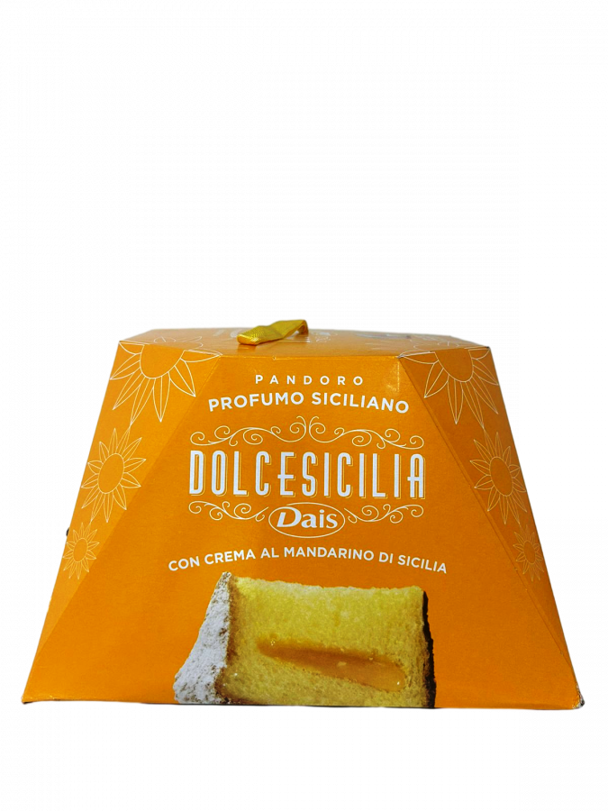 Пандоро с кремом из сицилийского мандарина Dolce Sicilia 750 г, Pandoro con crema al mandarino di Sicilia, 750 gr