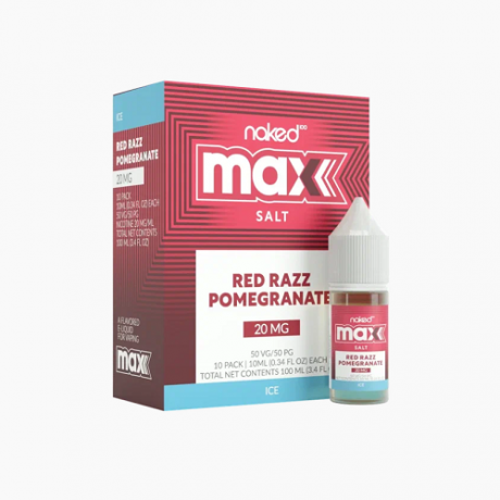 "Naked MAX" Salt - Red Razz Pomegranate Ice 10 мл. 20 мг.