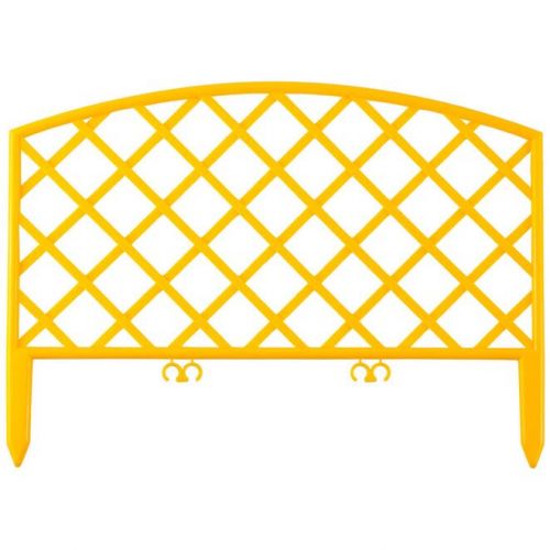 GRINDA 28х320 см, желтый, забор декоративный ПЛЕТЕНЬ 422207-Y