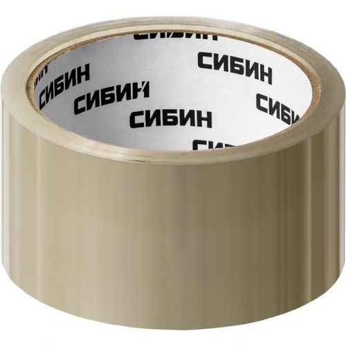 СИБИН 48 мм х 50 м, 40 мкм, лента клейкая упаковочная (скотч), прозрачная 12055-50-50_z02
