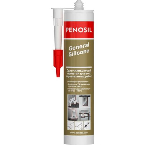 PENOSIL 280 мл, белый, нейтральный, герметик 100% силиконовый GENERAL SILICONE H4174