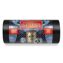 Мешки для мусора "Броня" 200л 10шт двухслойный