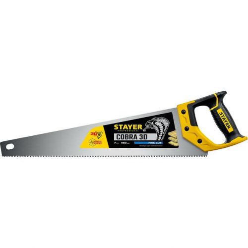 STAYER 7 TPI, 450 мм, ножовка универсальная (пила) COBRA 3D 1512-45_z01 Professional