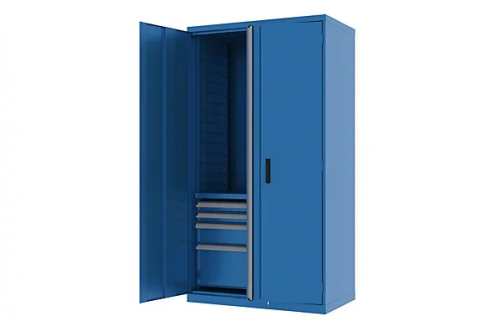Шкаф металлический для инструмента двухсекционный, Titan, синий FERRUM 43.2103-5015