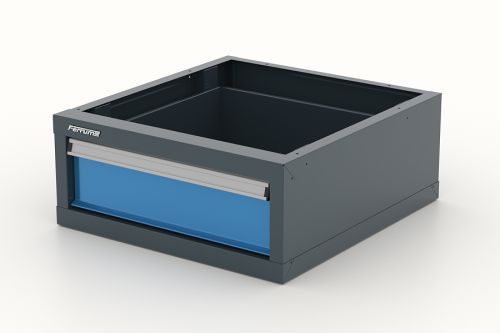 Ящик подвесной для верстаков, темно-серый - синий FERRUM 15.101-7016/5015