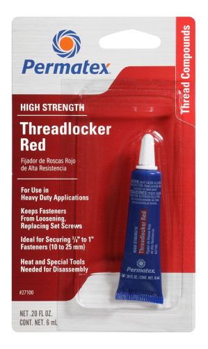 Фиксатор резьбы сильной фиксации High Strength Threadlocker Red, 6 мл PERMATEX 27100