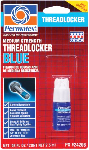 Фиксатор резьбы средней фиксации Threadlocker Blue, 2,5 мл PERMATEX 24206