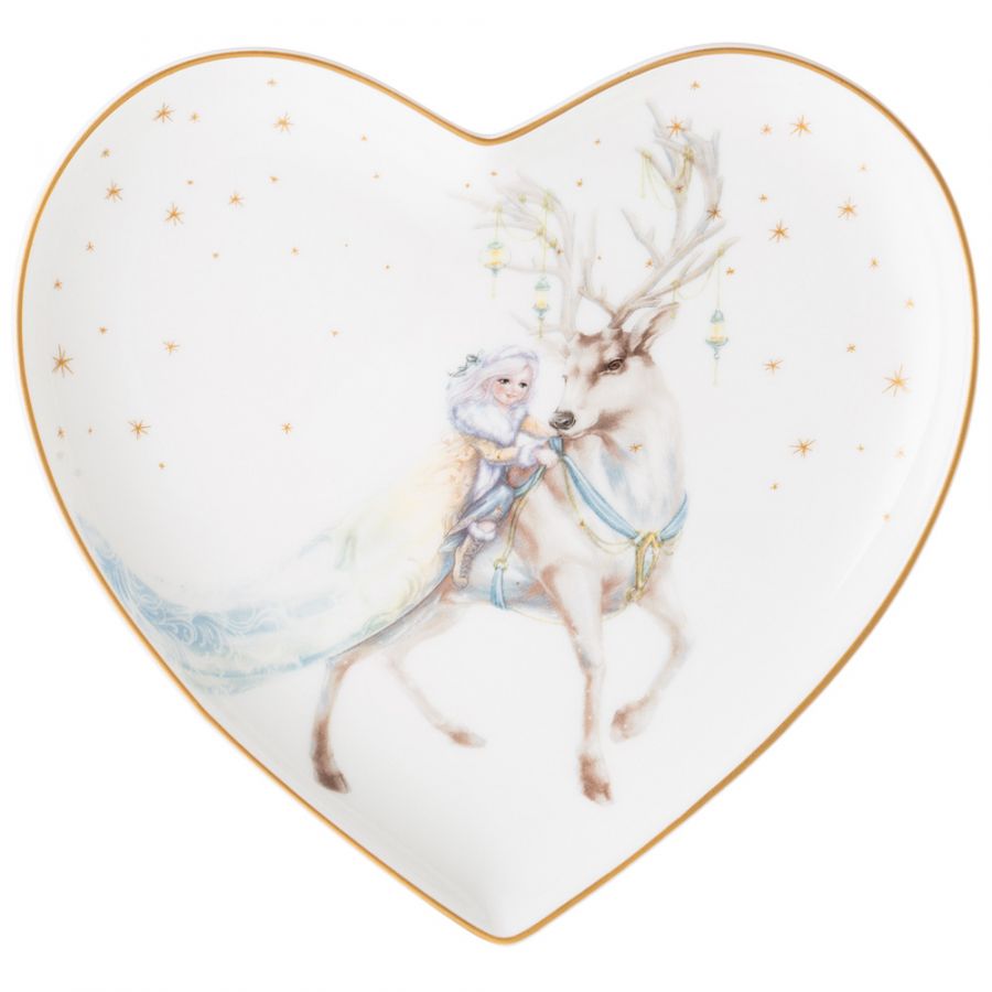Тарелка "Снежная королева" в форме сердца 15x2 см