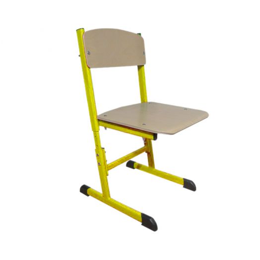 GREEN стул ученический регулируемый (Жёлтый металлокаркас)