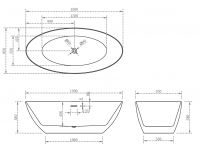 Ванна акриловая ABBER AB9374-1.8 180х85 схема 2
