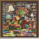 Набор для вышивания "Dragon в библиотеке"