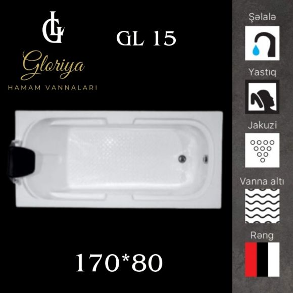 GLORİYA düz vannaları GL15 - 170*80 sm