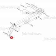 Втулка в шток г/цилиндра опрокидывания каретки (ковша) [808/00399] для погрузчика JCB 540-170 