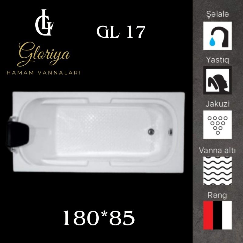 GLORİYA düz vannaları GL17 - 170*90 sm