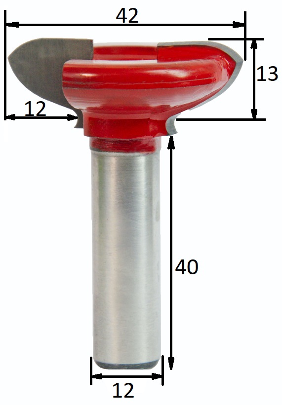 Фреза для интегрированной ручки диаметр фрезы 42 мм хв 12. Код 2596/1.