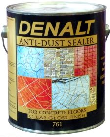 Лак для Бетона и Камня 3.78л Denalt 761 Anti-Dust Sealer Глянцевый с Эффектом Мокрого Камня, Алкидный для Внутренних и Наружных Работ