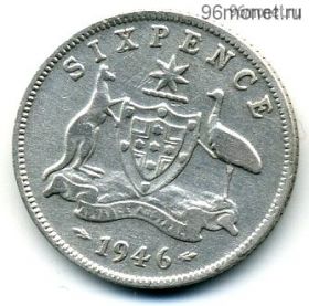 Австралия 6 пенсов 1946