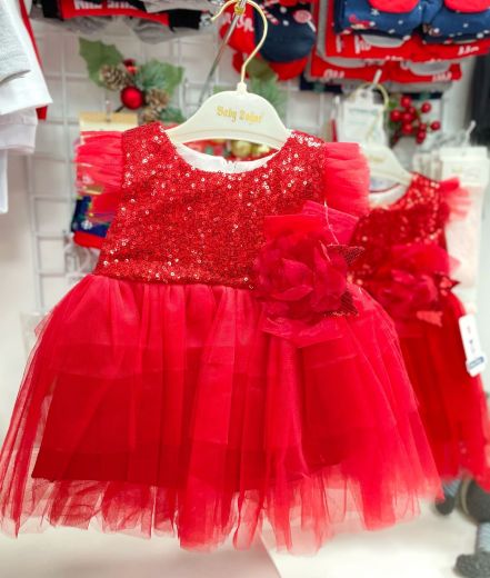 Платье для девочки, красное 20044