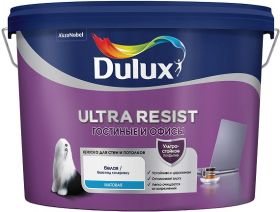 Краска Гостиные и Офисы Dulux Ultra Resist 2.25л для Стен Износостойкая BW, Белая / Дюлакс