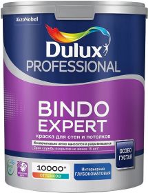 Краска для Стен и Потолков Dulux Professional Bindo Expert 1л Глубокоматовая, Белая для Внутренних Работ / Дюлакс Биндо Эксперт