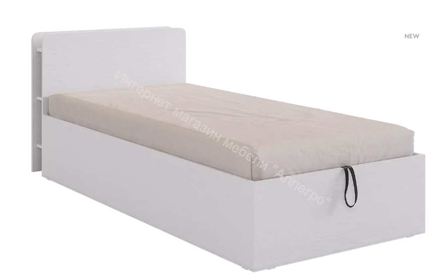 Кровать с подъёмным механизмом "Юниор" 900х2000 Белое дерево
