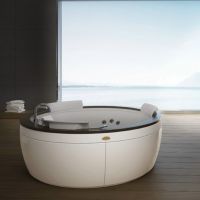 Гидромассажная круглая ванна Jacuzzi Nova Wood встраиваемая или отдельностоящая 180x66 схема 4