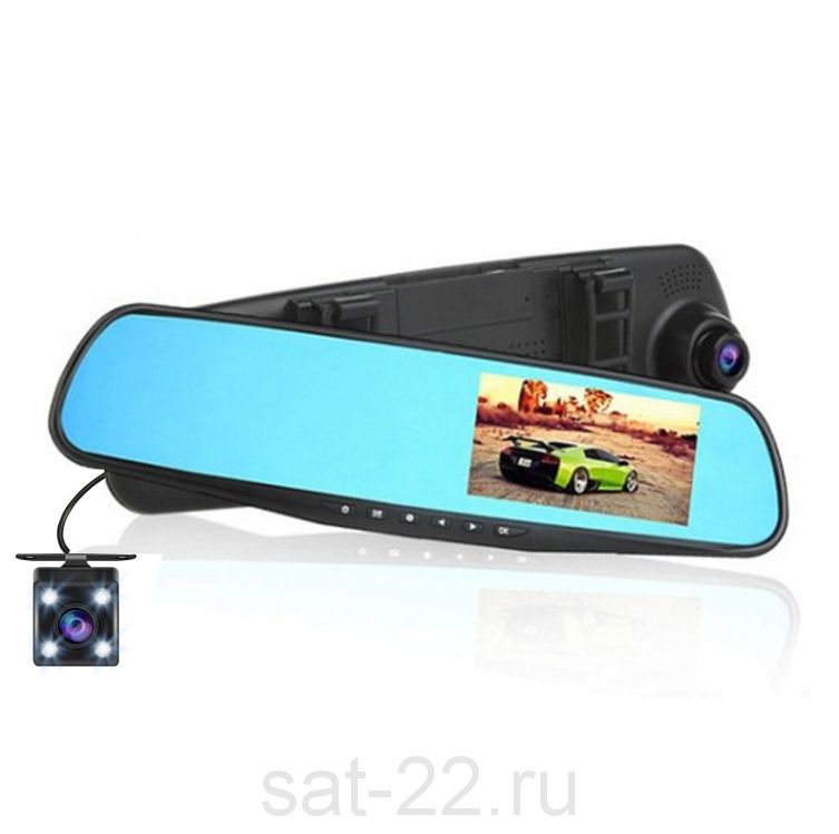 Видеорегистратор зеркало с камерой заднего вида Vehicle box С102 Full HD 2МП