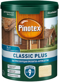 Пропитка-Антисептик Pinotex Classic Plus 3 в 1 2.5л для Защиты Древесины до 9 лет / Пинотекс Классик Плюс