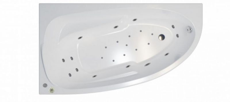 Акриловая ванна Triton Мадрид 150х95, правая, гидромассаж + спинной массаж