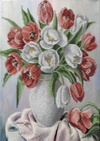 А4-К-1086 Acorns Букет тюльпанов набор для вышивки бисером купить в магазине Золотая Игла