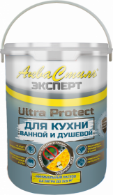 АкваСтиль Эксперт «Ultra Protect» Кухни-Ванные Красковия 2.5л Краска для Стен и Потолков / Красковия