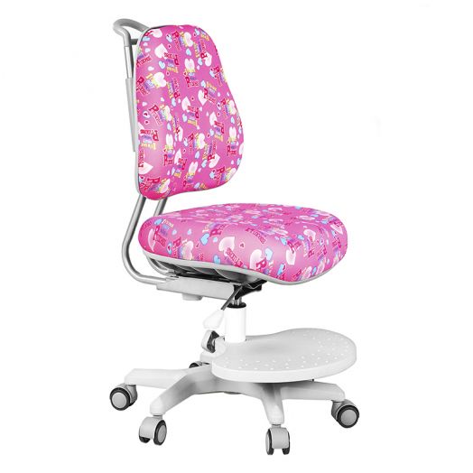 Детское растущее кресло Anatomica Ragenta (розовый с цветными сердечками)