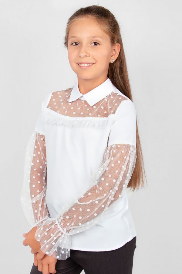 Блузка для девочки  0201 [белый]