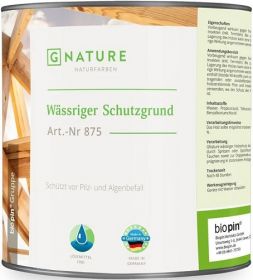 Грунт-Антисептик для Дерева Gnature 875 Wassriger Schutzgrund 0.75л Водный, Бесцветный, без Запаха для Внутренних и Наружных Работ