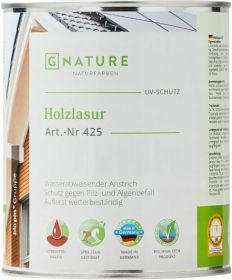 Масло-Лазурь для Дерева Gnature 425 Holzschutz Ol-Lasur 2.5л 2064 Пастельно-Оранжевый для Защиты и Окраски Деревянных Фасадов Внутри и Снаружи.