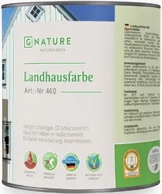 Краска Укрывная Gnature 460 Landhausfarbe 0.375л 6106 Фисташковый для Защиты, Обновления Деревянных Фасадов.
