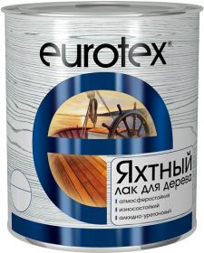 Лак Яхтный Eurotex 10л Алкидно-Уретановый Полуматовый для Внутренних и Наружных Работ / Евротекс