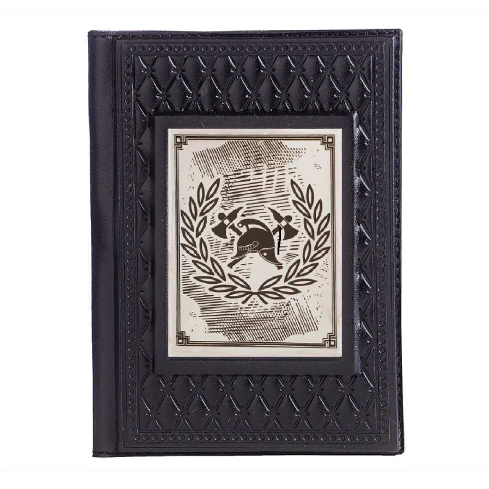 Макей Обложка для паспорта «Пожарному-2» с накладкой покрытой никелем Арт. 009-13-62-13