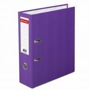 Папка-регистратор BRAUBERG с покрытием из ПВХ, 80 мм, с уголком, фиолетовая (удвоенный срок службы) 227200